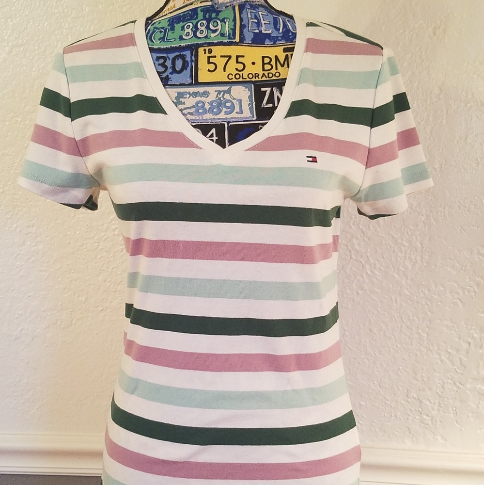 Tommy Hilfiger Striped V-Neck